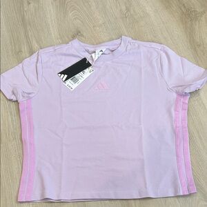 Adidas Women's Light Purple Slim Baby Tee, Size XL